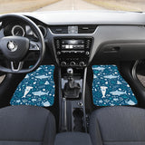 Cute Shark Pattern Front And Back Car Mats