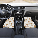 Gold Texture Mushroom Pattern Front Car Mats