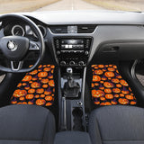 Halloween Pumpkin Pattern Front And Back Car Mats