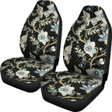 Japanese Crane Ornament Elements Universal Fit Car Seat Covers