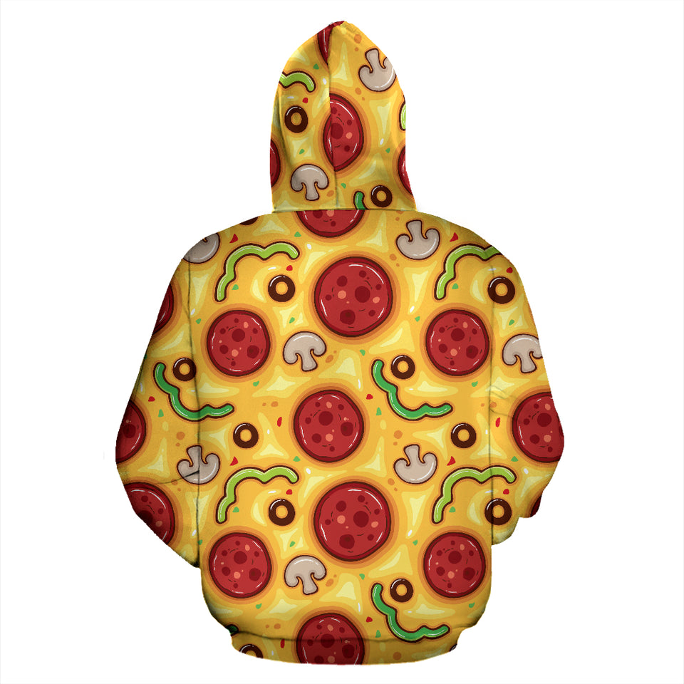 Pizza Texture Pattern Zip Up Hoodie
