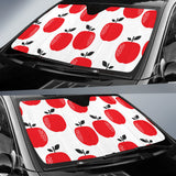 Red Apples White Background Car Sun Shade