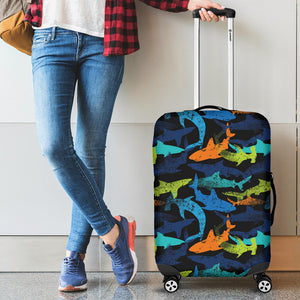 Colorful Shark Cabin Suitcases Luggages