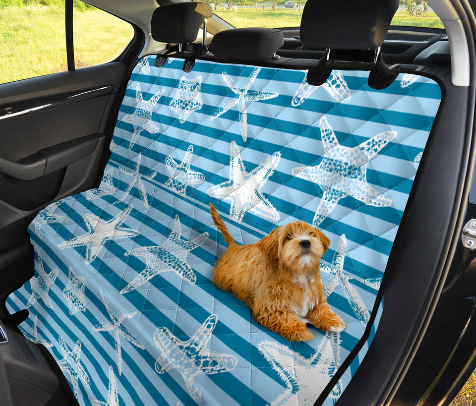 Starfish Blue Blackground Dog Car Seat Covers