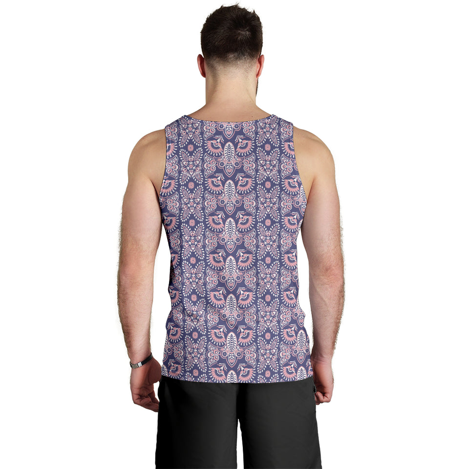 Indian Batik Style pattern Men Tank Top