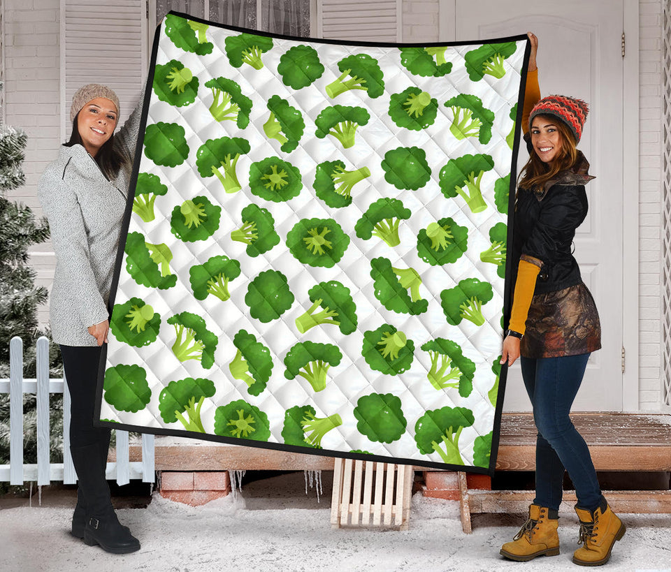 Cute Broccoli Pattern Premium Quilt