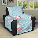Cute cow flower pattern Recliner Cover Protector