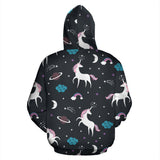 Unicorn Rainbows Moon Clound Star Pattern Zip Up Hoodie