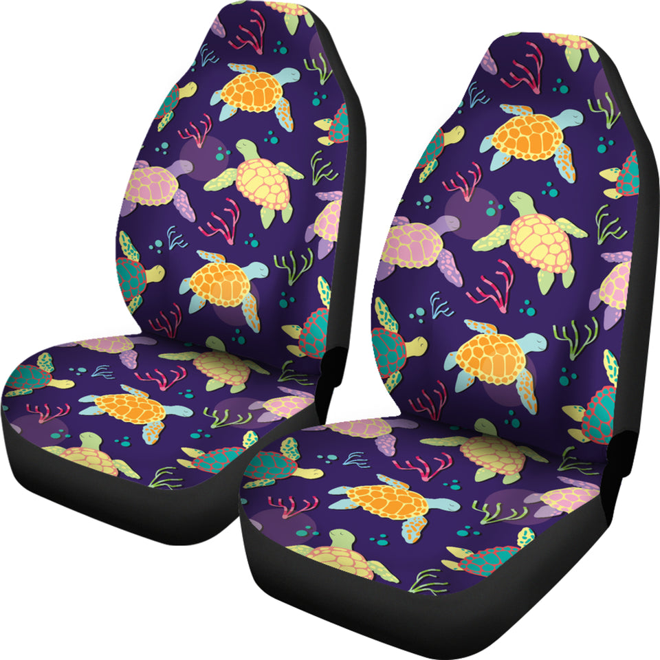 Colorful Sea Turtle Pattern  Universal Fit Car Seat Covers
