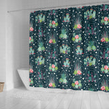 Cactus Glass Terrarium Pattern Shower Curtain Fulfilled In US