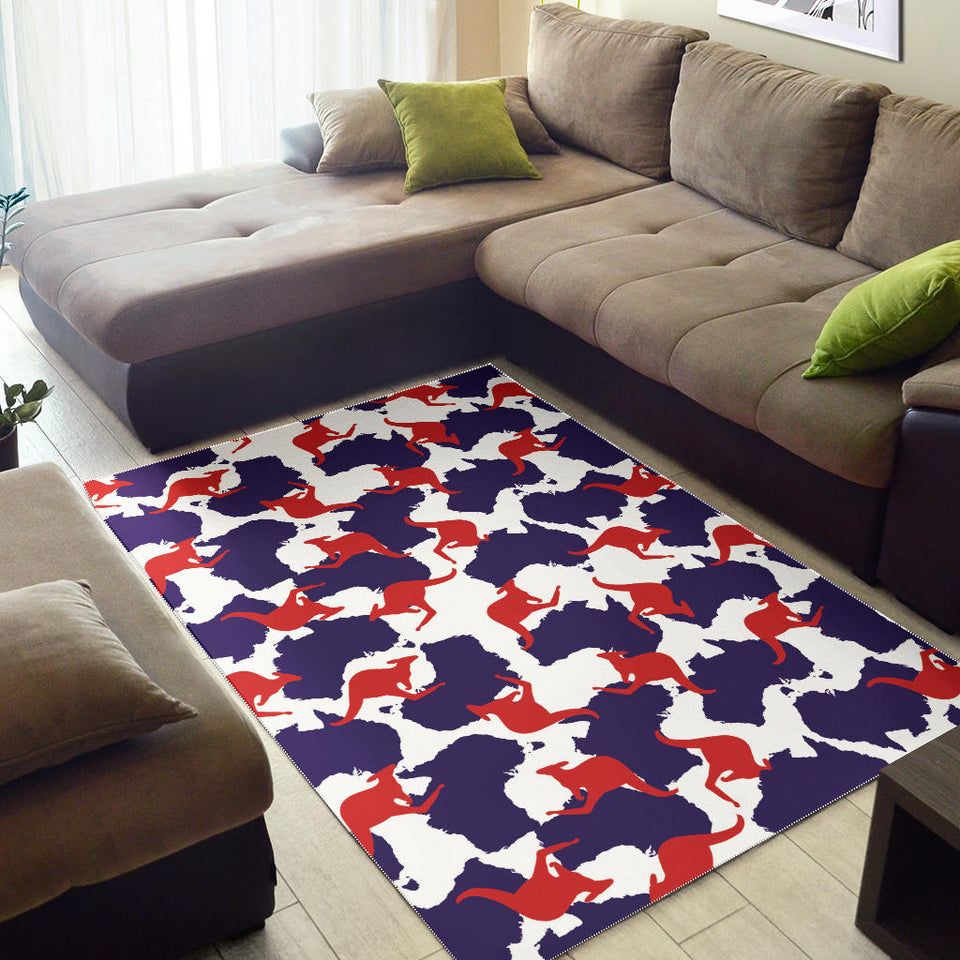 Kangaroo Australian Pattern Area Rug
