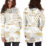 Beautiful Gold Japanese Pattern Women'S Hoodie Dress