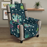 Cactus glass terrarium pattern Chair Cover Protector