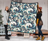 Japanese Wave Pattern Premium Quilt