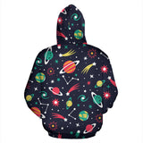 Colorful Space Pattern Planet Star Men Women Pullover Hoodie
