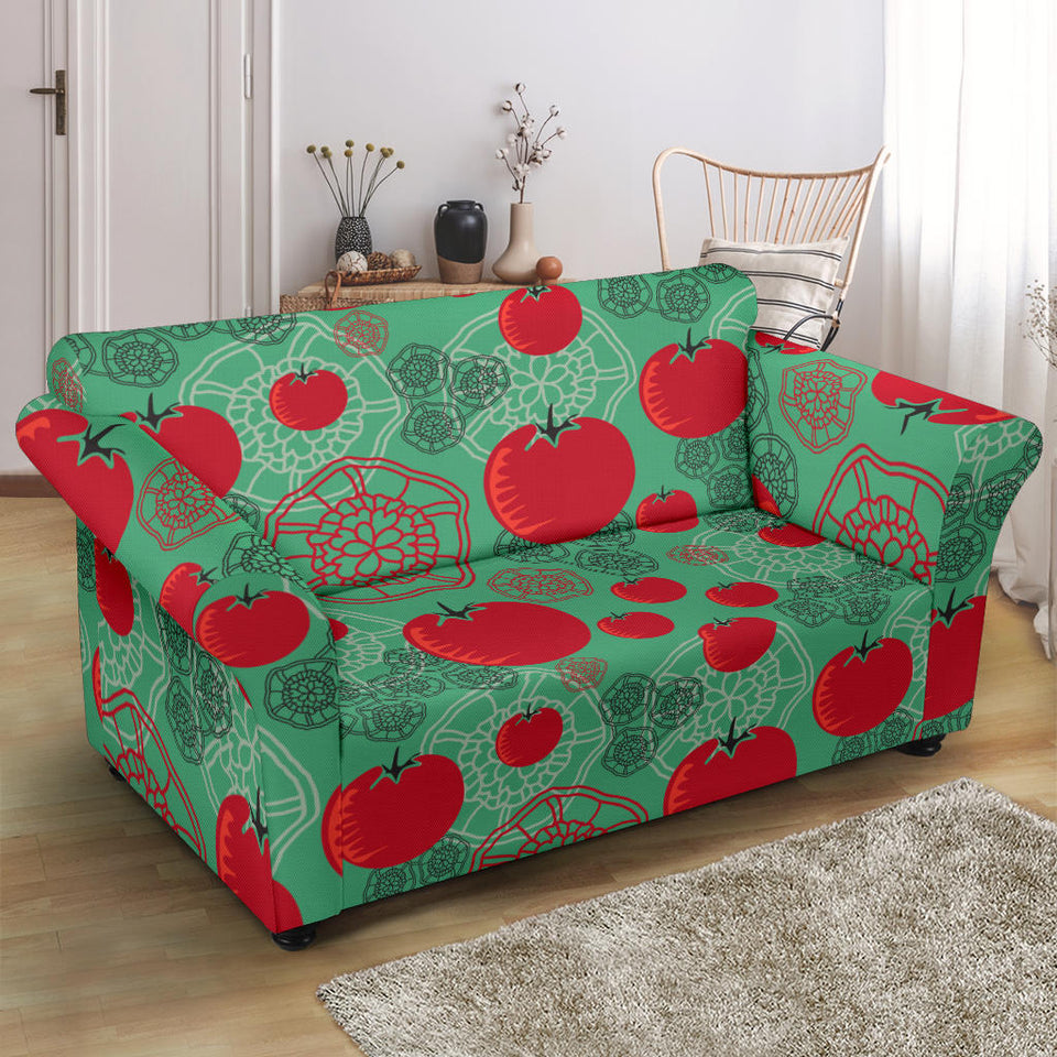 Tomato Design Pattern Loveseat Couch Slipcover