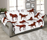 Horses running pattern background Sofa Cover Protector