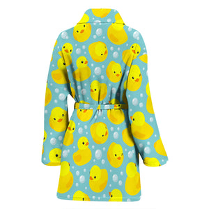 Duck Toy Pattern Print Design 03 Women's Bathrobe