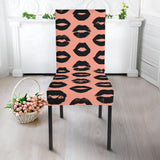 Lips Pattern Print Design 02 Dining Chair Slipcover