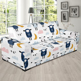 Cute Sleeping Sheep Moon Cloud Pattern Sofa Slipcover