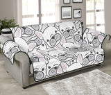 Cute french bulldog head pattern Sofa Cover Protector