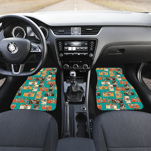 Camera Pattern Print Design 03 Front Car Mats