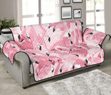 Pink flamingos pattern background Sofa Cover Protector