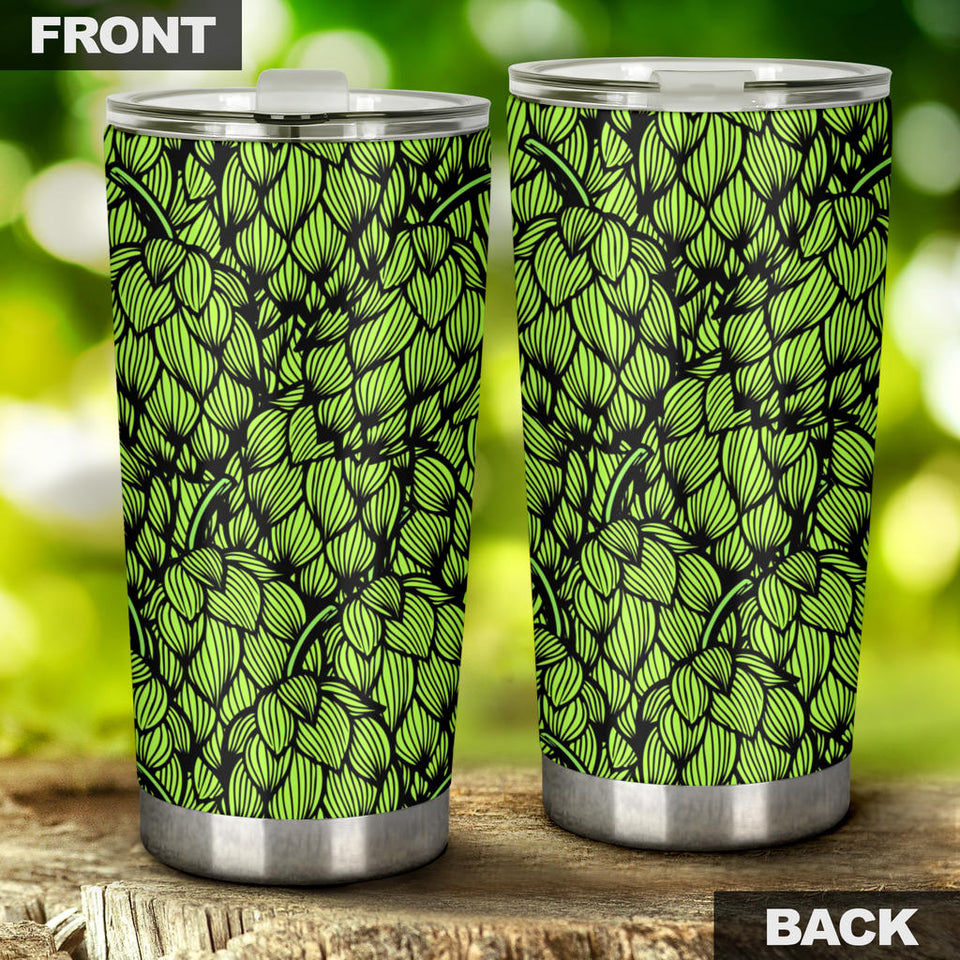 Green Hop Pattern Tumbler
