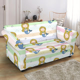 Cute Hand Drawn Mermaid Loveseat Couch Slipcover