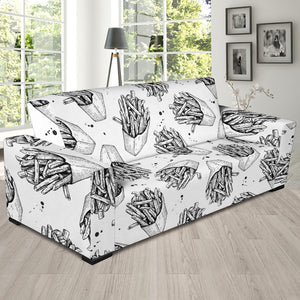 Hand Drawn French Fries Pattern Sofa Slipcover