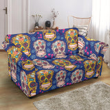 Sugar Skull Flower Pattern Loveseat Couch Slipcover