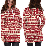 Dachshund Nordic Pattern Women'S Hoodie Dress