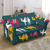 Camel Pattern Loveseat Couch Slipcover