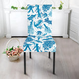 Coral Reef Pattern Print Design 01 Dining Chair Slipcover