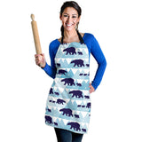Polar Bear Winter Snow Pattern Adjustable Apron