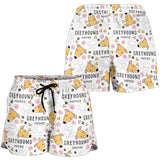 Greyhound Pattern Print Design 03 Women Shorts