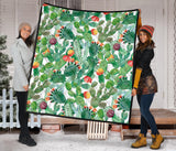 Cactus Design Pattern Copy Premium Quilt