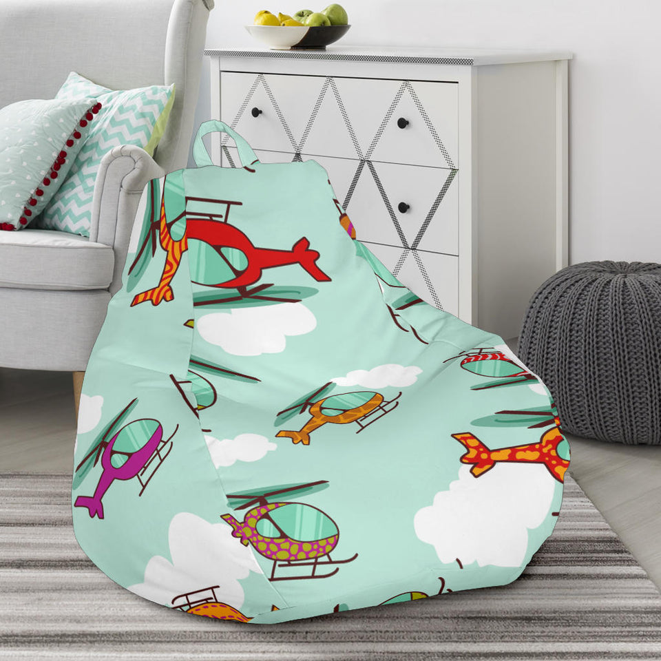 Helicopter Design Pattern Bean Bag Cover