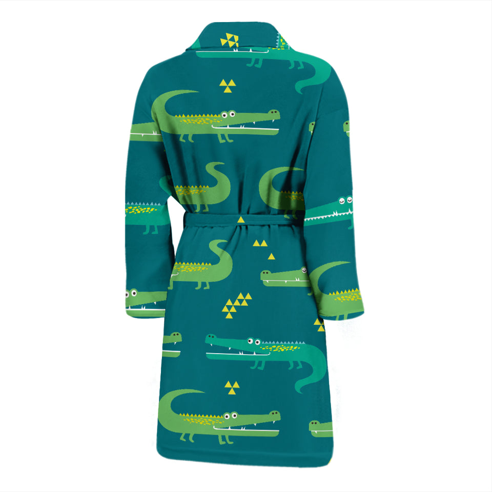 Crocodile Pattern Men'S Bathrobe