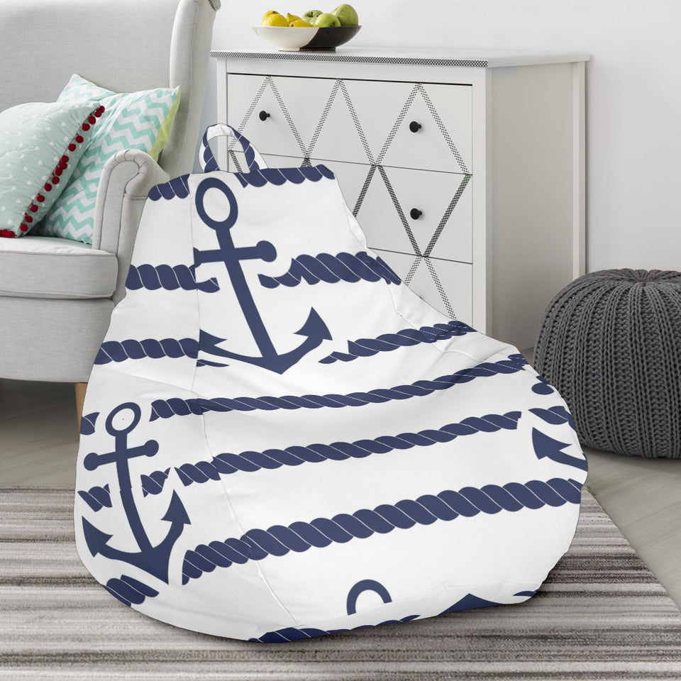 Anchor Rope Nautical  Pattern Bean Bag Cover