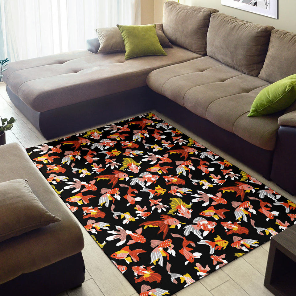 Goldfish Pattern Print Design 03 Area Rug