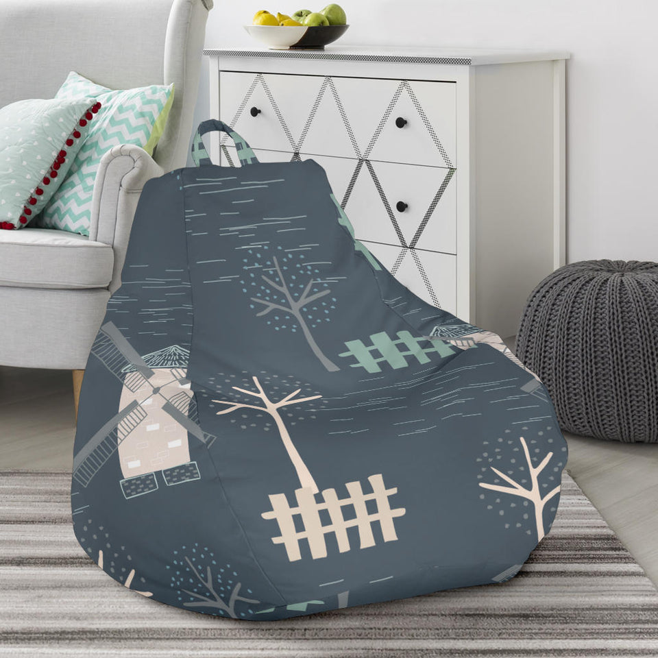 Windmill Tree Pattern Bean Bag Cover
