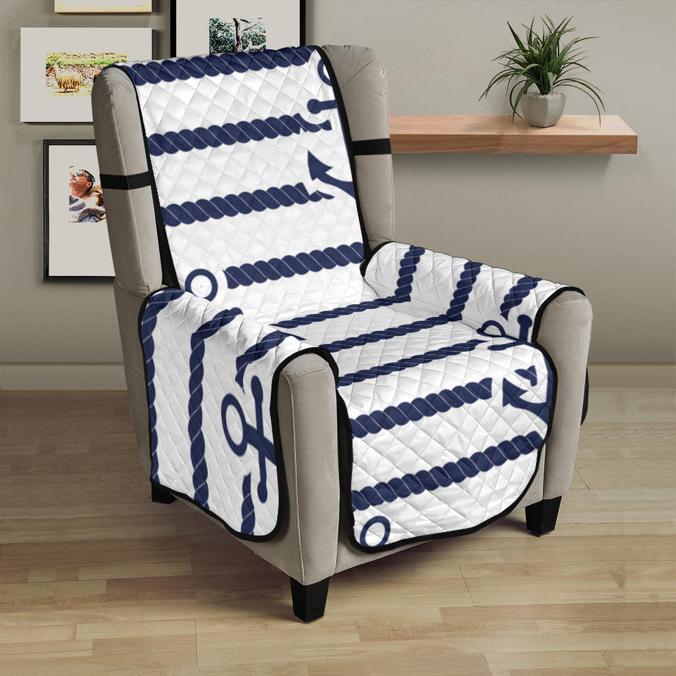 Anchor rope nautical  pattern Chair Cover Protector