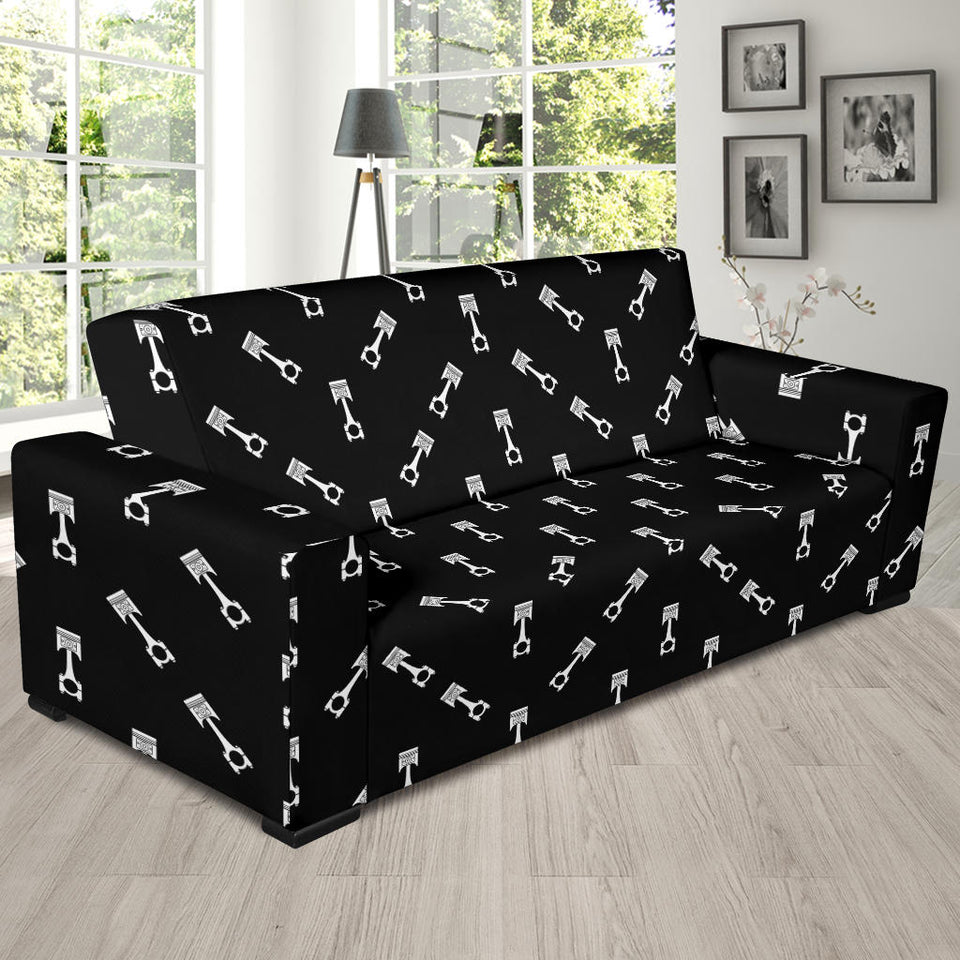 Engine Piston Black Theme Pattern Print Design 03 Sofa Slipcover