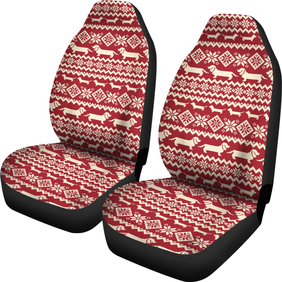 Dachshund Nordic Pattern Universal Fit Car Seat Covers