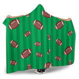 American Football Ball Field Background Hooded Blanket
