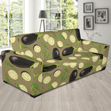 Eggplant Pattern Print Design 02 Sofa Slipcover