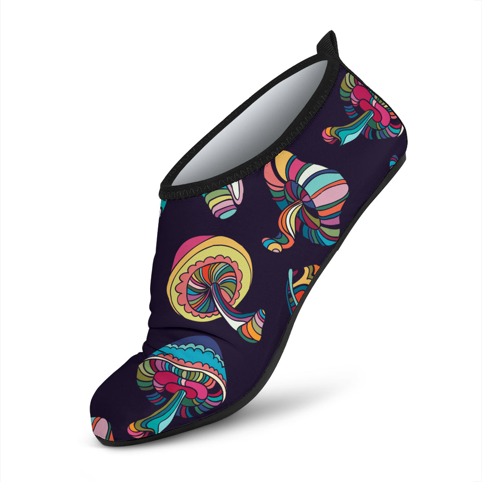 Colorful Mushroom Pattern Aqua Shoes