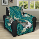 Koi Fish Carp Fish lotus pattern Recliner Cover Protector
