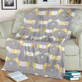 Cute Dachshund Dog Pattern Premium Blanket